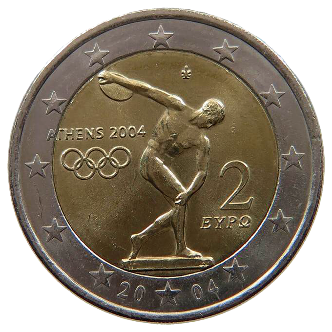 2 euros conmemorativa Juegos Olímpicos de Atenas 2004